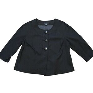 Style & Co Black w/ Small white dots Blazer Jacket Size 16 EUC